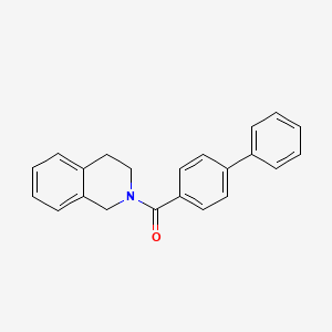 molecular formula C22H19NO B6087619 2-(4-biphenylylcarbonyl)-1,2,3,4-tetrahydroisoquinoline 