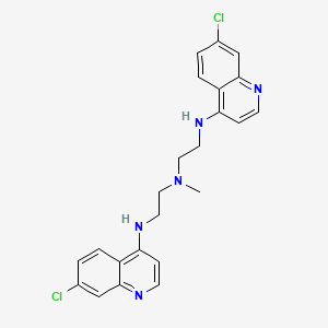 molecular formula C23H23Cl2N5 B608763 N1-(7-氯喹啉-4-基)-N2-(2-((7-氯喹啉-4-基)氨基)乙基)-N2-甲基乙烷-1,2-二胺 CAS No. 1391426-22-4