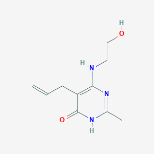 molecular formula C10H15N3O2 B6087665 5-allyl-6-[(2-hydroxyethyl)amino]-2-methyl-4-pyrimidinol 