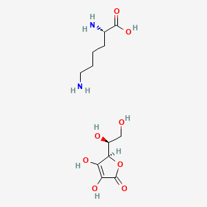 molecular formula C12H22N2O8 B608767 L-赖氨酸 L-抗坏血酸 CAS No. 94231-35-3