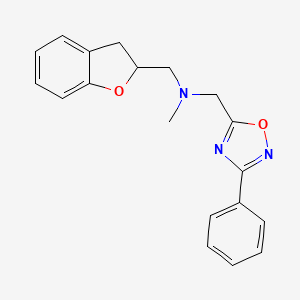 molecular formula C19H19N3O2 B6087672 (2,3-dihydro-1-benzofuran-2-ylmethyl)methyl[(3-phenyl-1,2,4-oxadiazol-5-yl)methyl]amine 