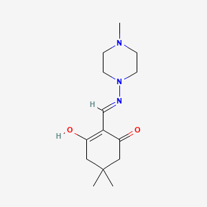 molecular formula C14H23N3O2 B6087674 5,5-dimethyl-2-{[(4-methyl-1-piperazinyl)amino]methylene}-1,3-cyclohexanedione 