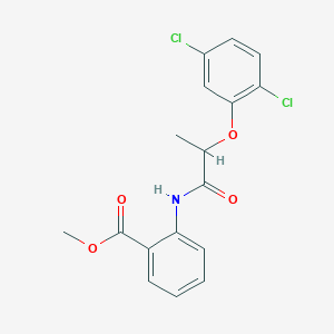 molecular formula C17H15Cl2NO4 B6087691 methyl 2-{[2-(2,5-dichlorophenoxy)propanoyl]amino}benzoate 