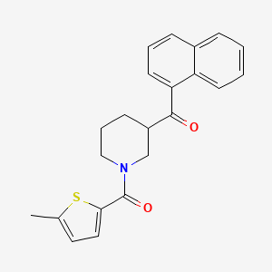 molecular formula C22H21NO2S B6087701 {1-[(5-methyl-2-thienyl)carbonyl]-3-piperidinyl}(1-naphthyl)methanone 