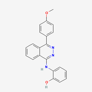 molecular formula C21H17N3O2 B6087708 2-{[4-(4-methoxyphenyl)-1-phthalazinyl]amino}phenol 