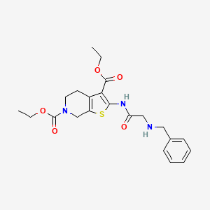 molecular formula C22H27N3O5S B6087761 diethyl 2-[(N-benzylglycyl)amino]-4,7-dihydrothieno[2,3-c]pyridine-3,6(5H)-dicarboxylate 