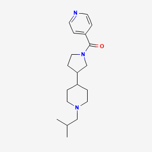 molecular formula C19H29N3O B6087769 4-{[3-(1-isobutyl-4-piperidinyl)-1-pyrrolidinyl]carbonyl}pyridine 