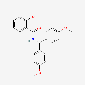 molecular formula C23H23NO4 B6087775 N-[bis(4-methoxyphenyl)methyl]-2-methoxybenzamide 