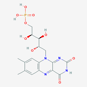 molecular formula C17H21N4O9P B608781 5-脱氧-5-(3,4-二氢-7,8-二甲基-2,4-二氧苯并(g)蝶啶-10(2H)-基)-L-阿拉伯糖醇 1-(二氢磷酸盐) CAS No. 53860-75-6