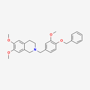 molecular formula C26H29NO4 B6087810 2-[4-(benzyloxy)-3-methoxybenzyl]-6,7-dimethoxy-1,2,3,4-tetrahydroisoquinoline 