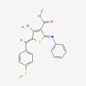 methyl 2-anilino-5-[4-(methylthio)benzylidene]-4-oxo-4,5-dihydro-3-thiophenecarboxylate
