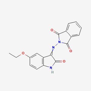 2-[(5-ethoxy-2-oxo-1,2-dihydro-3H-indol-3-ylidene)amino]-1H-isoindole-1,3(2H)-dione