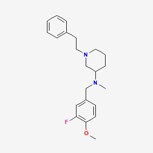 molecular formula C22H29FN2O B6087840 N-(3-fluoro-4-methoxybenzyl)-N-methyl-1-(2-phenylethyl)-3-piperidinamine 