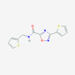 molecular formula C12H9N3O2S2 B6087890 3-(2-thienyl)-N-(2-thienylmethyl)-1,2,4-oxadiazole-5-carboxamide 