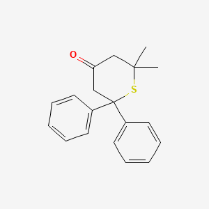 molecular formula C19H20OS B6087893 2,2-dimethyl-6,6-diphenyltetrahydro-4H-thiopyran-4-one 
