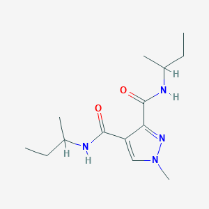 molecular formula C14H24N4O2 B6087924 N,N'-di-sec-butyl-1-methyl-1H-pyrazole-3,4-dicarboxamide 