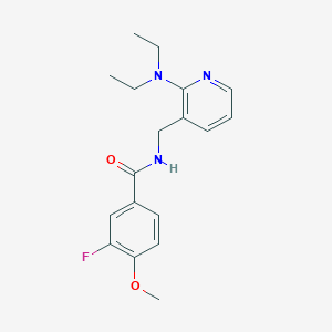 molecular formula C18H22FN3O2 B6087930 N-{[2-(diethylamino)-3-pyridinyl]methyl}-3-fluoro-4-methoxybenzamide 
