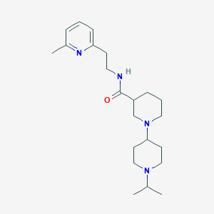 molecular formula C22H36N4O B6087952 1'-isopropyl-N-[2-(6-methyl-2-pyridinyl)ethyl]-1,4'-bipiperidine-3-carboxamide 