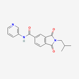 molecular formula C18H17N3O3 B6087959 2-isobutyl-1,3-dioxo-N-3-pyridinyl-5-isoindolinecarboxamide 