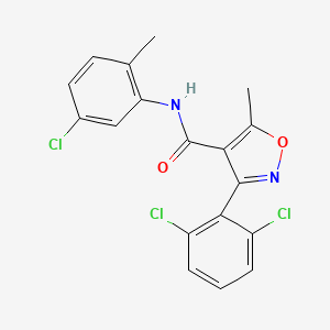 molecular formula C18H13Cl3N2O2 B6087979 N-(5-chloro-2-methylphenyl)-3-(2,6-dichlorophenyl)-5-methyl-4-isoxazolecarboxamide CAS No. 6100-47-6