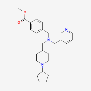 molecular formula C26H35N3O2 B6087994 methyl 4-{[[(1-cyclopentyl-4-piperidinyl)methyl](3-pyridinylmethyl)amino]methyl}benzoate 