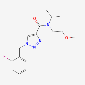molecular formula C16H21FN4O2 B6088041 1-(2-fluorobenzyl)-N-isopropyl-N-(2-methoxyethyl)-1H-1,2,3-triazole-4-carboxamide 