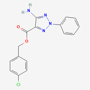 molecular formula C16H13ClN4O2 B6088045 4-chlorobenzyl 5-amino-2-phenyl-2H-1,2,3-triazole-4-carboxylate 