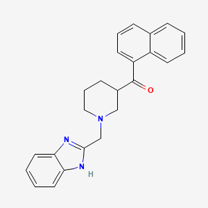 molecular formula C24H23N3O B6088047 [1-(1H-benzimidazol-2-ylmethyl)-3-piperidinyl](1-naphthyl)methanone 