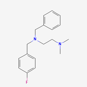 molecular formula C18H23FN2 B6088051 N-benzyl-N-(4-fluorobenzyl)-N',N'-dimethyl-1,2-ethanediamine 