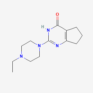 molecular formula C13H20N4O B6088127 2-(4-ethyl-1-piperazinyl)-3,5,6,7-tetrahydro-4H-cyclopenta[d]pyrimidin-4-one 