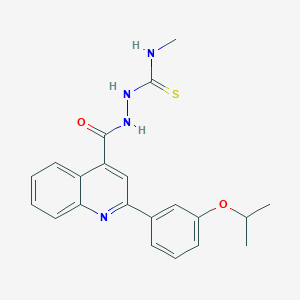 molecular formula C21H22N4O2S B6088133 2-{[2-(3-isopropoxyphenyl)-4-quinolinyl]carbonyl}-N-methylhydrazinecarbothioamide 