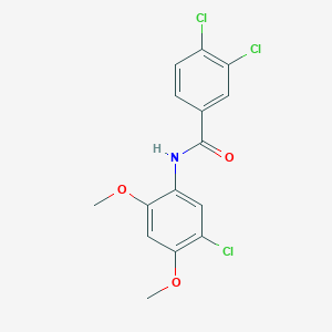 molecular formula C15H12Cl3NO3 B6088139 3,4-dichloro-N-(5-chloro-2,4-dimethoxyphenyl)benzamide 
