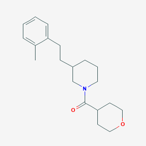 molecular formula C20H29NO2 B6088140 3-[2-(2-methylphenyl)ethyl]-1-(tetrahydro-2H-pyran-4-ylcarbonyl)piperidine 