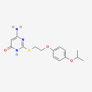 molecular formula C15H19N3O3S B6088190 6-amino-2-{[2-(4-isopropoxyphenoxy)ethyl]thio}-4-pyrimidinol 