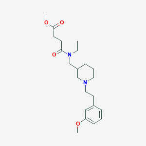molecular formula C22H34N2O4 B6088234 methyl 4-[ethyl({1-[2-(3-methoxyphenyl)ethyl]-3-piperidinyl}methyl)amino]-4-oxobutanoate 