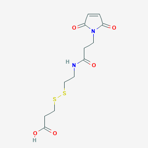molecular formula C12H16N2O5S2 B608825 Mal-NH-乙基-SS-丙酸 CAS No. 2128735-24-8