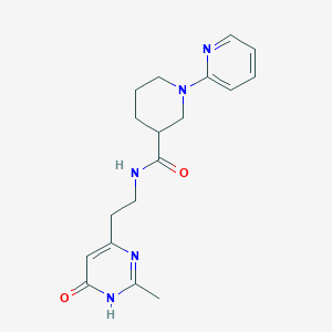 molecular formula C18H23N5O2 B6088263 N-[2-(2-methyl-6-oxo-1,6-dihydropyrimidin-4-yl)ethyl]-1-pyridin-2-ylpiperidine-3-carboxamide 