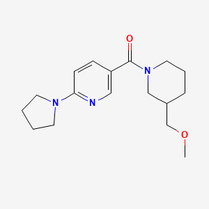 molecular formula C17H25N3O2 B6088281 5-{[3-(methoxymethyl)-1-piperidinyl]carbonyl}-2-(1-pyrrolidinyl)pyridine 