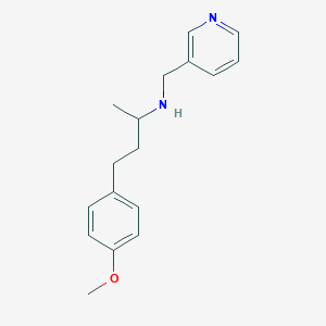 molecular formula C17H22N2O B6088296 4-(4-methoxyphenyl)-N-(3-pyridinylmethyl)-2-butanamine 