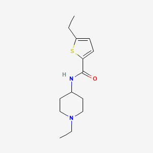 molecular formula C14H22N2OS B6088300 5-ethyl-N-(1-ethyl-4-piperidinyl)-2-thiophenecarboxamide 