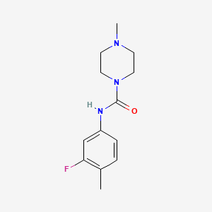 molecular formula C13H18FN3O B6088306 N-(3-fluoro-4-methylphenyl)-4-methyl-1-piperazinecarboxamide 