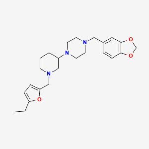 1-(1,3-benzodioxol-5-ylmethyl)-4-{1-[(5-ethyl-2-furyl)methyl]-3-piperidinyl}piperazine