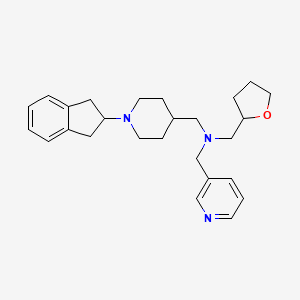 molecular formula C26H35N3O B6088459 1-[1-(2,3-dihydro-1H-inden-2-yl)-4-piperidinyl]-N-(3-pyridinylmethyl)-N-(tetrahydro-2-furanylmethyl)methanamine 