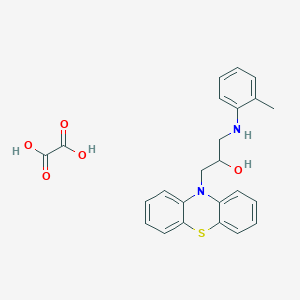 molecular formula C24H24N2O5S B6088504 1-[(2-methylphenyl)amino]-3-(10H-phenothiazin-10-yl)-2-propanol ethanedioate (salt) 