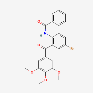molecular formula C23H20BrNO5 B6088519 N-[4-bromo-2-(3,4,5-trimethoxybenzoyl)phenyl]benzamide 