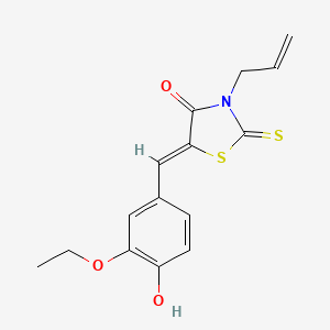 molecular formula C15H15NO3S2 B6088540 3-allyl-5-(3-ethoxy-4-hydroxybenzylidene)-2-thioxo-1,3-thiazolidin-4-one 