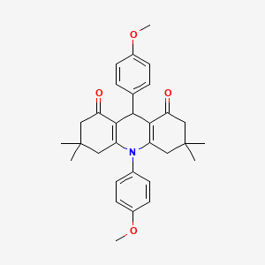 molecular formula C31H35NO4 B6088577 9,10-bis(4-methoxyphenyl)-3,3,6,6-tetramethyl-3,4,6,7,9,10-hexahydro-1,8(2H,5H)-acridinedione 