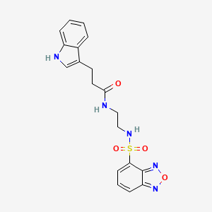 molecular formula C19H19N5O4S B608858 N-(2-(苯并[c][1,2,5]恶二唑-4-磺酰胺基)乙基)-3-(1H-吲哚-3-基)丙酰胺 CAS No. 1010879-39-6