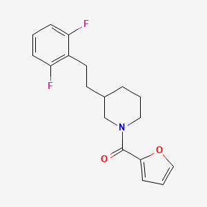 molecular formula C18H19F2NO2 B6088597 3-[2-(2,6-difluorophenyl)ethyl]-1-(2-furoyl)piperidine 