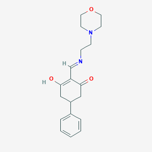 molecular formula C19H24N2O3 B6088599 2-({[2-(4-morpholinyl)ethyl]amino}methylene)-5-phenyl-1,3-cyclohexanedione 